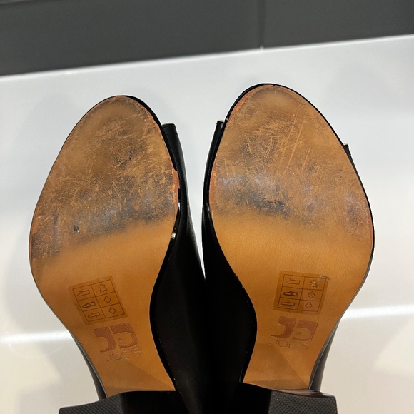 Joes Black Leather Open Toe Mule, Size 9 - Picture 6 of 6